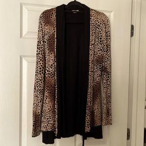 LIKE NEW ISABELLA RODRIGUEZ LIGHTWEIGHT LAYERED JACKET - ANIMAL PRINT SIZE L